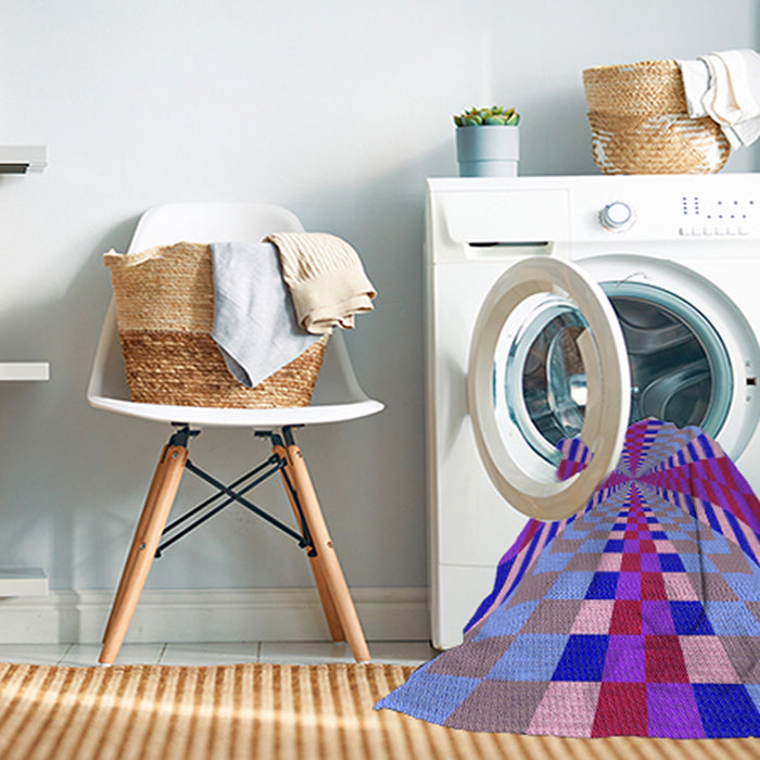 Machine Washable Transitional Purple Rug in a Washing Machine, wshpat2000pur