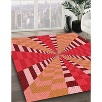 Patterned Red Rug, pat2000rd