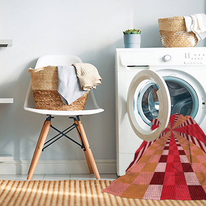 Machine Washable Transitional Red Rug in a Washing Machine, wshpat2000rd