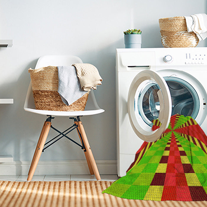 Machine Washable Transitional Red Rug in a Washing Machine, wshpat2000yw