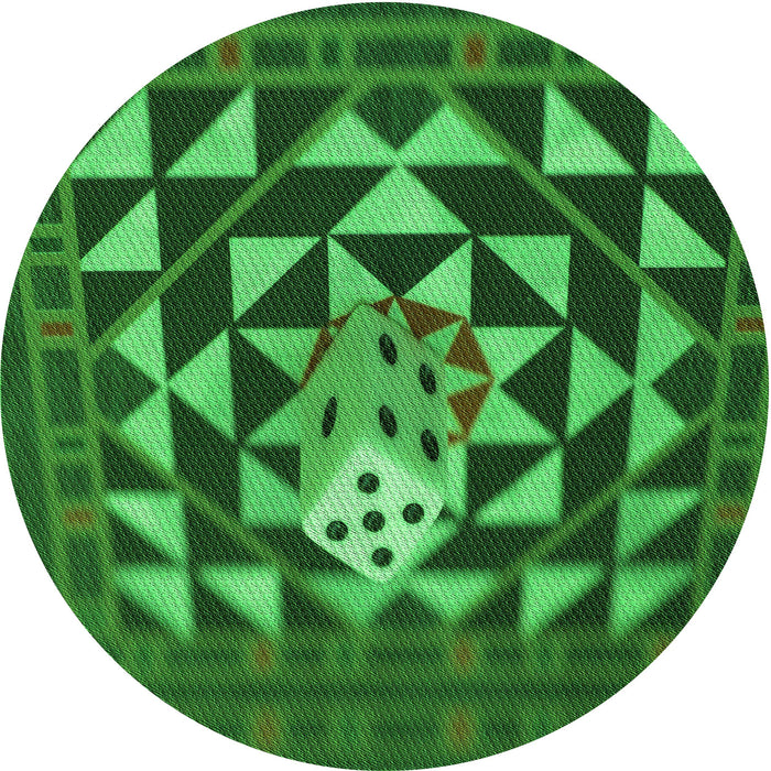 Square Machine Washable Transitional Deep Emerald Green Rug in a Living Room, wshpat2001grn