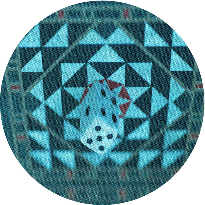 Square Machine Washable Transitional Dark Turquoise Green Rug in a Living Room, wshpat2001lblu