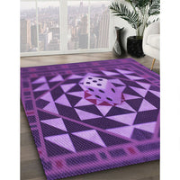 Patterned Purple Rug, pat2001pur