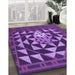 Machine Washable Transitional Purple Rug in a Family Room, wshpat2001pur