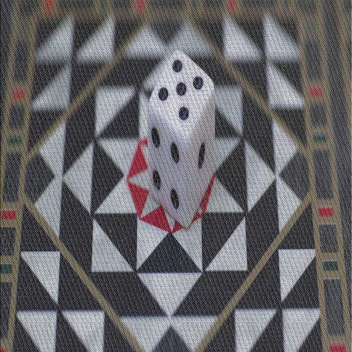 Patterned Charcoal Black Novelty Rug, pat2001