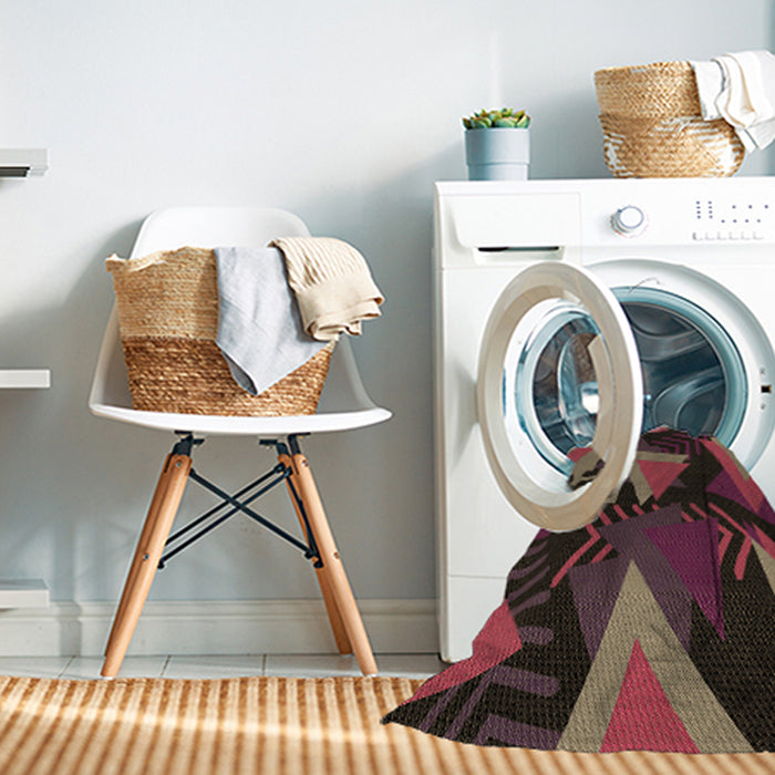 Machine Washable Transitional Sienna Brown Rug in a Washing Machine, wshpat2002brn