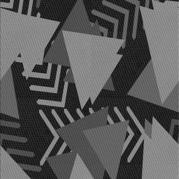 Patterned Charcoal Black Rug, pat2002gry