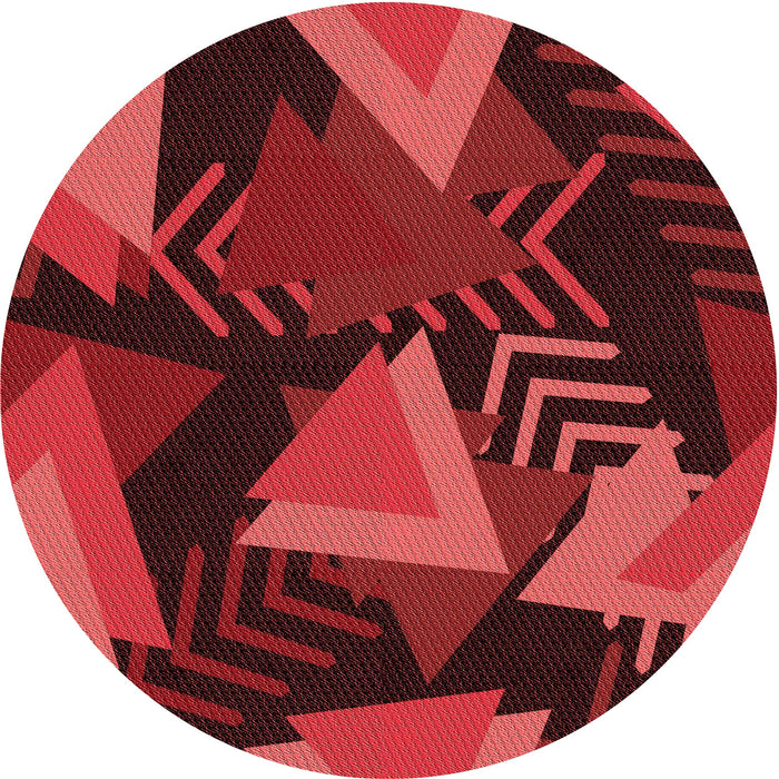 Square Machine Washable Transitional Cranberry Red Rug in a Living Room, wshpat2002rd