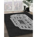 Patterned Midnight Gray Rug in Family Room, pat2003gry