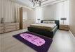 Patterned Medium Orchid Purple Rug in a Bedroom, pat2003pur