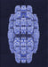 Machine Washable Transitional Night Blue Rug, wshpat2004blu