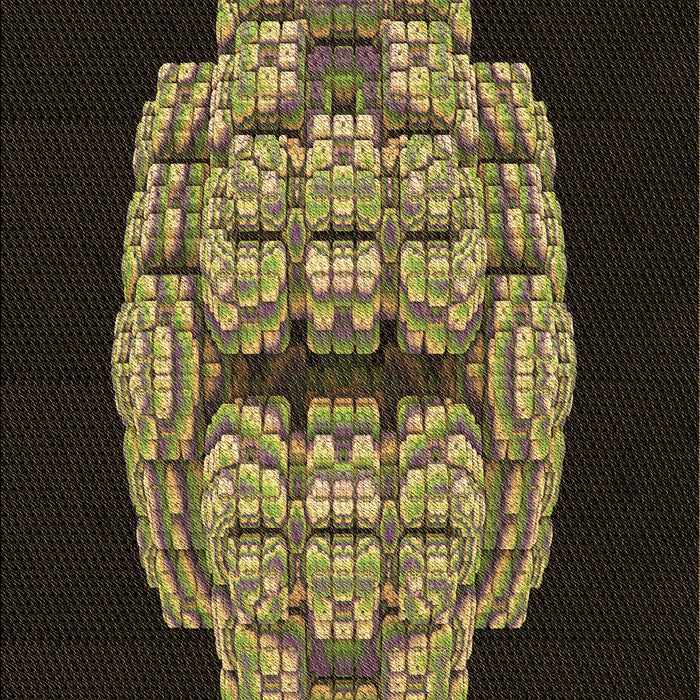 Patterned Midnight Gray Rug, pat2004brn