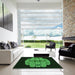 Machine Washable Transitional Black Rug in a Kitchen, wshpat2004grn