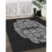 Machine Washable Transitional Midnight Gray Rug in a Family Room, wshpat2004gry