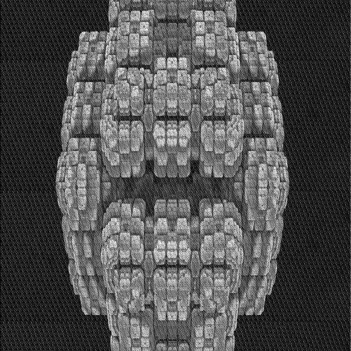 Patterned Midnight Gray Rug, pat2004gry