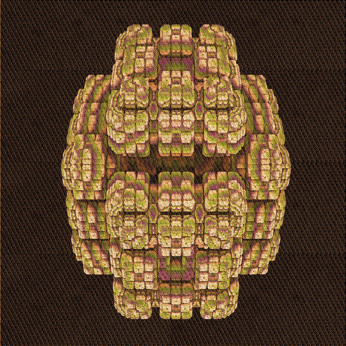 Round Patterned Black Brown Rug, pat2004org