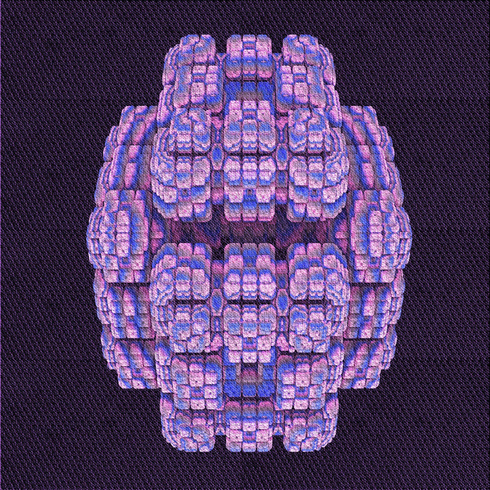 Round Patterned Deep Purple Rug, pat2004pur