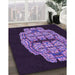 Patterned Deep Purple Rug in Family Room, pat2004pur