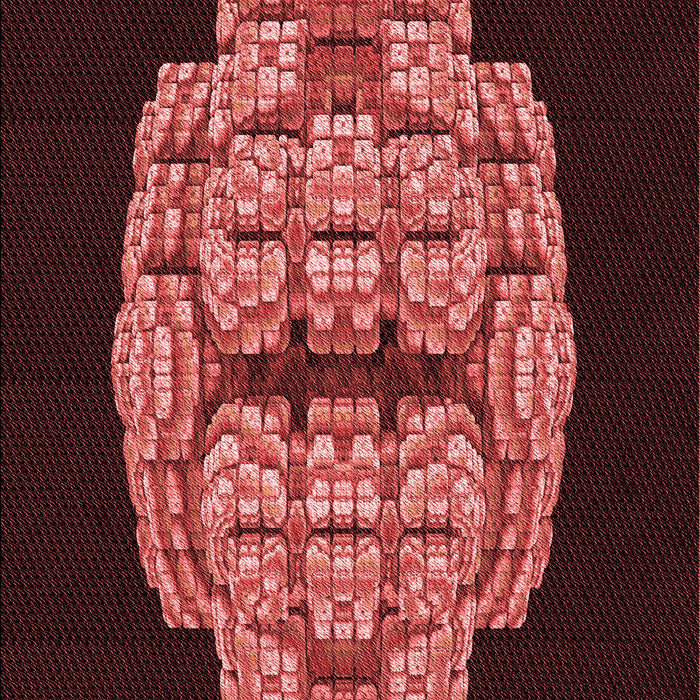 Patterned Cherry Red Rug, pat2004rd