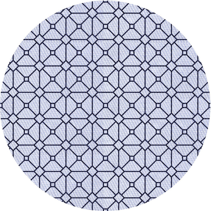 Square Patterned Lavender Blue Rug, pat2005blu