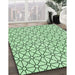 Patterned Mint Green Rug in Family Room, pat2005grn