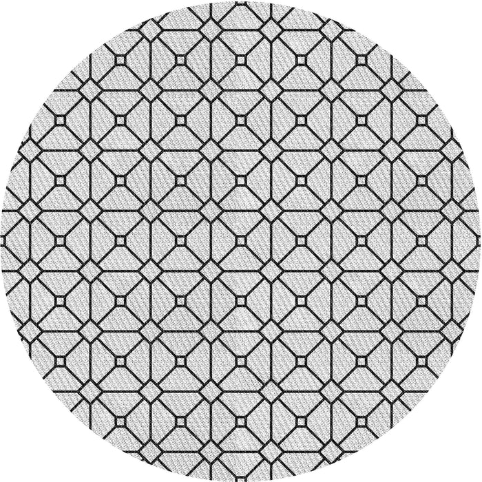 Square Patterned Gray Rug, pat2005gry