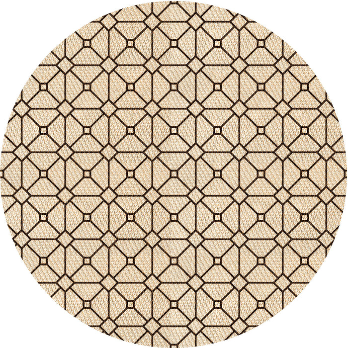 Square Patterned Copper Brown Rug, pat2005org