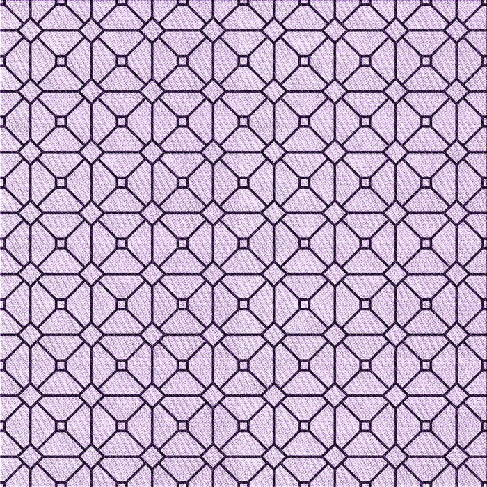 Round Patterned Purple Flower Purple Rug, pat2005pur