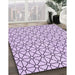 Patterned Purple Flower Purple Rug in Family Room, pat2005pur