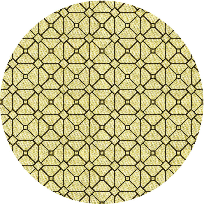 Square Patterned Sun Yellow Rug, pat2005yw