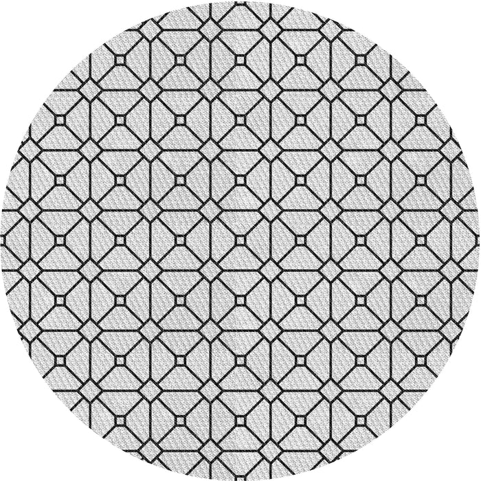 Sideview of Patterned Gray Novelty Rug, pat2005