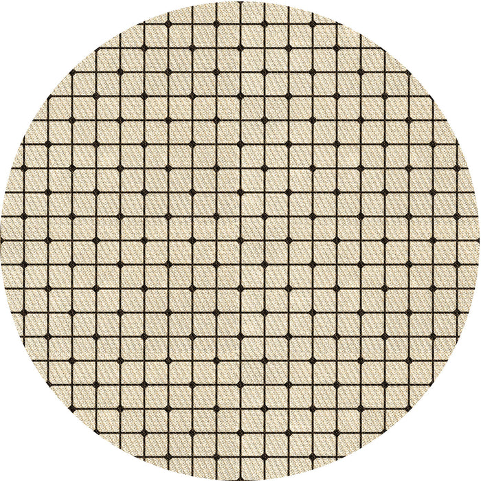 Square Patterned Moccasin Beige Rug, pat2006brn