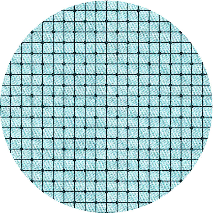 Square Machine Washable Transitional Seafoam Green Rug in a Living Room, wshpat2006lblu