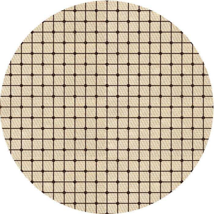 Square Patterned Copper Brown Rug, pat2006org