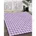 Machine Washable Transitional Lilac Purple Rug in a Family Room, wshpat2006pur