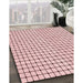 Patterned Red Rug in Family Room, pat2006rd