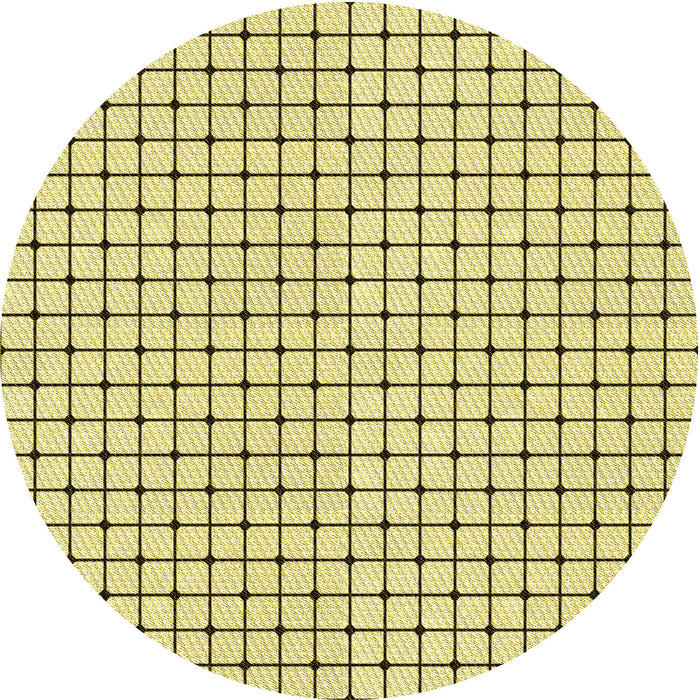 Square Machine Washable Transitional Sun Yellow Rug in a Living Room, wshpat2006yw