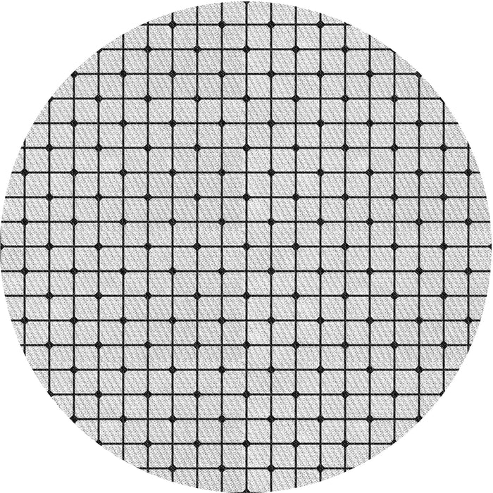 Square Machine Washable Transitional White Smoke Rug, wshpat2006