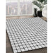 Machine Washable Transitional White Smoke Rug in a Family Room, wshpat2006
