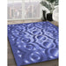 Machine Washable Transitional Sky Blue Rug in a Family Room, wshpat2007blu