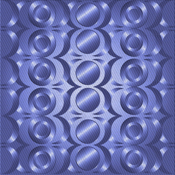 Round Patterned Sky Blue Rug, pat2007blu