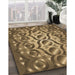 Machine Washable Transitional Bronze Brown Rug in a Family Room, wshpat2007brn