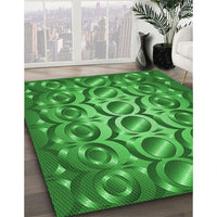 Patterned Green Rug, pat2007grn