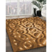 Patterned Saddle Brown Rug in Family Room, pat2007org