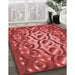 Machine Washable Transitional Red Rug in a Family Room, wshpat2007rd