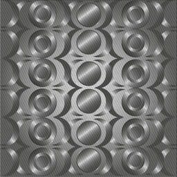 Square Patterned Dark Gray Novelty Rug, pat2007