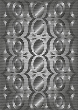 Patterned Dark Gray Novelty Rug, pat2007