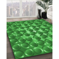 Patterned Green Rug, pat2008grn