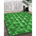 Machine Washable Transitional Green Rug in a Family Room, wshpat2008grn