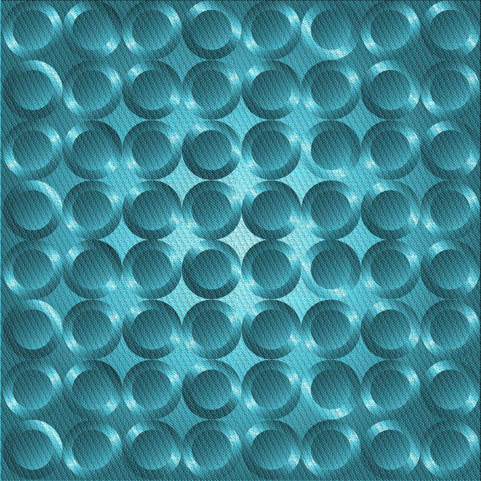 Round Patterned Teal Green Rug, pat2008lblu